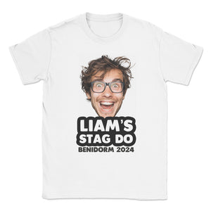 PERSONALISED Photo Face & Wording - Stag Do T-Shirt
