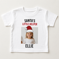 PERSONALISIERTER kleiner Helfer des Weihnachtsmanns mit Foto und Namen – Baby und Kinder – alle Stile und Größen