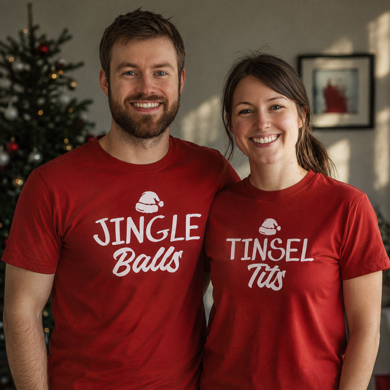 Jingle Balls & Tinsel Tits - Family Matching Christmas Tops - Adult, Kids & Baby - (Sold Separately)