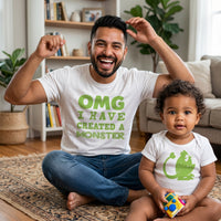 OMG I've Created a Green Monster! - Dad / Mum T-Shirt & Kids T-Shirt - (Sold Separately)