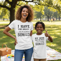 Awesome Son - Baby T-Shirt & Bodysuit / Mum T-Shirt - (Sold Separately)