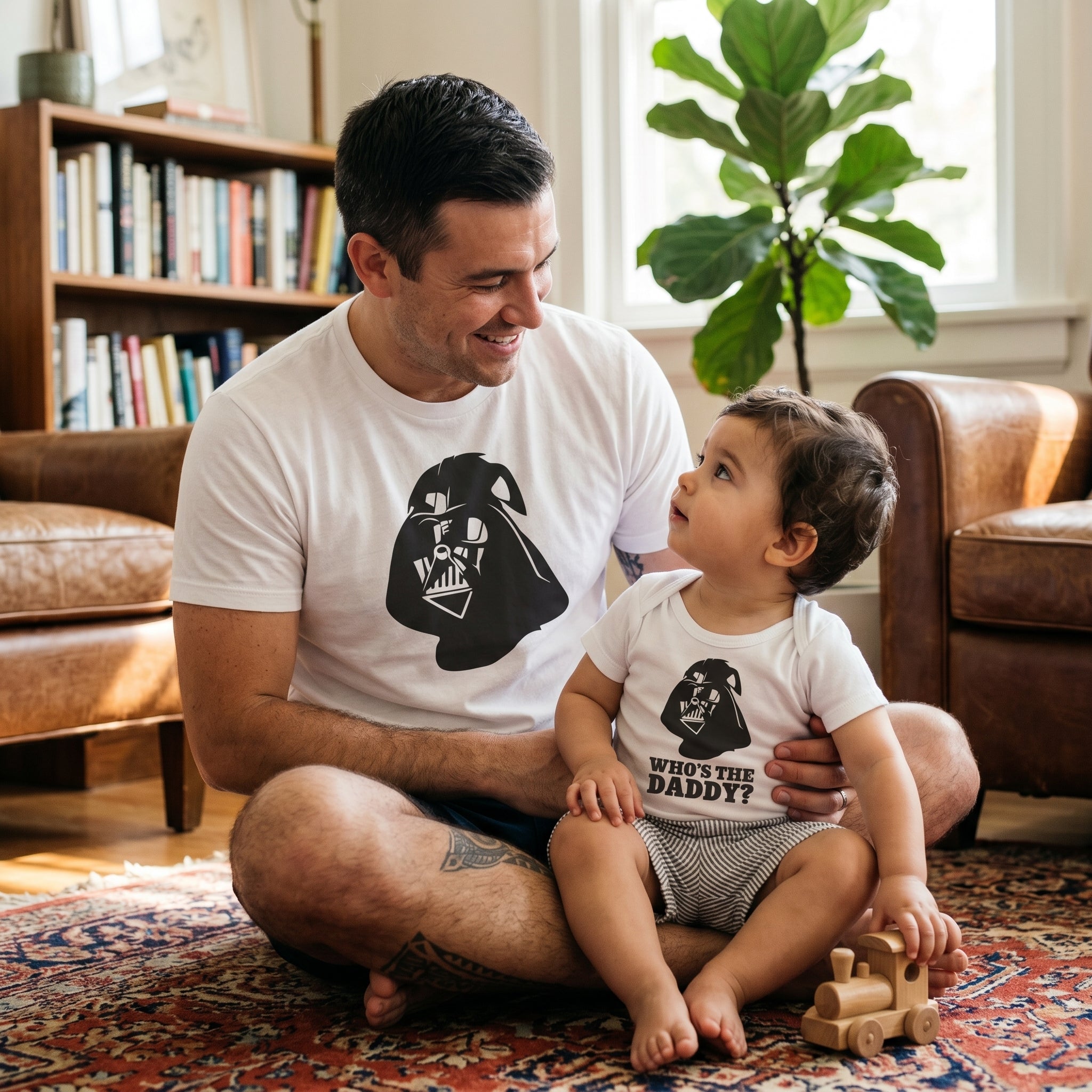 Who's The Daddy? - Mens T Shirt & Baby Bodysuit - (Sold Separately)