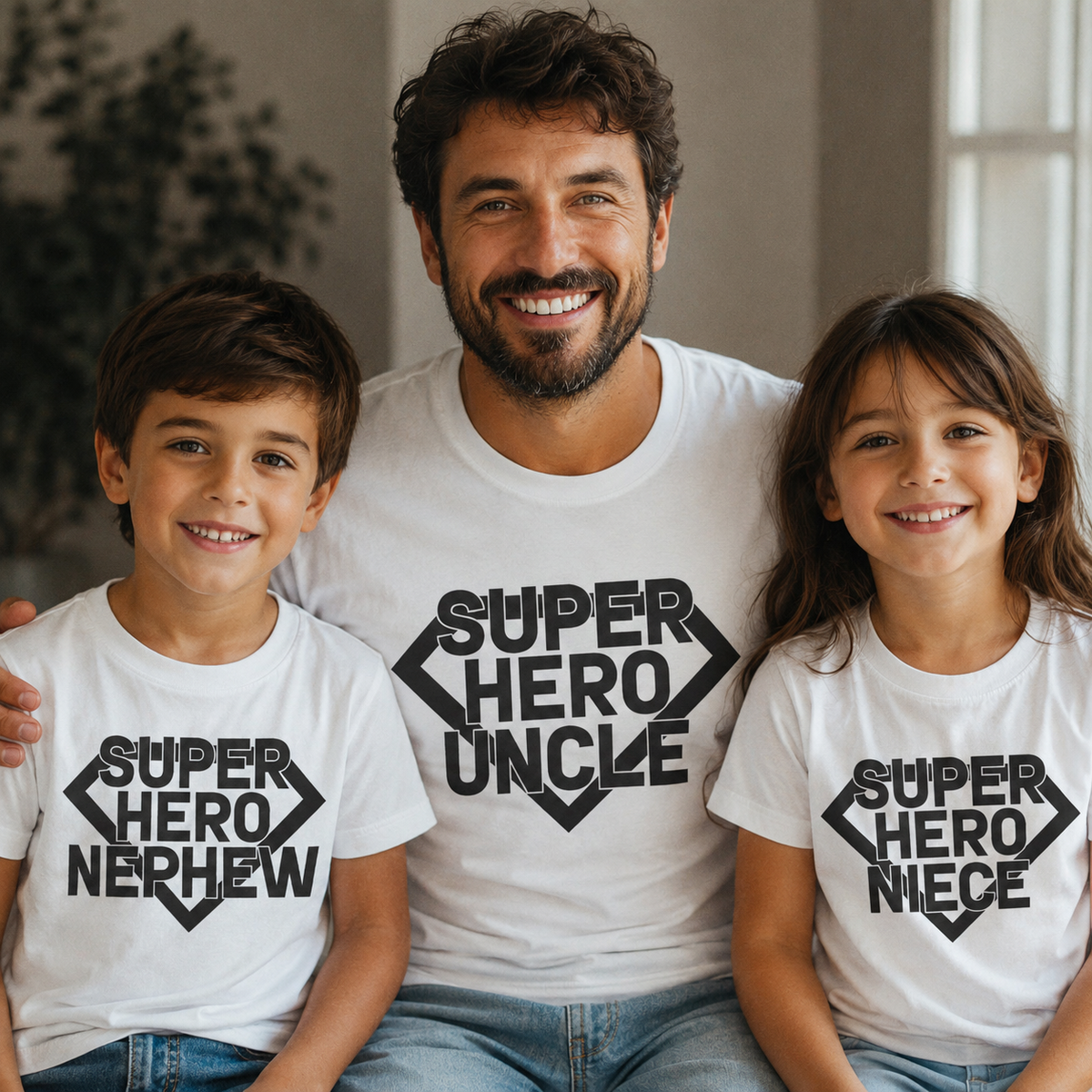 Super Hero Niece, Nephew & Uncle - Uncle Matching Set - (Sold Separately)