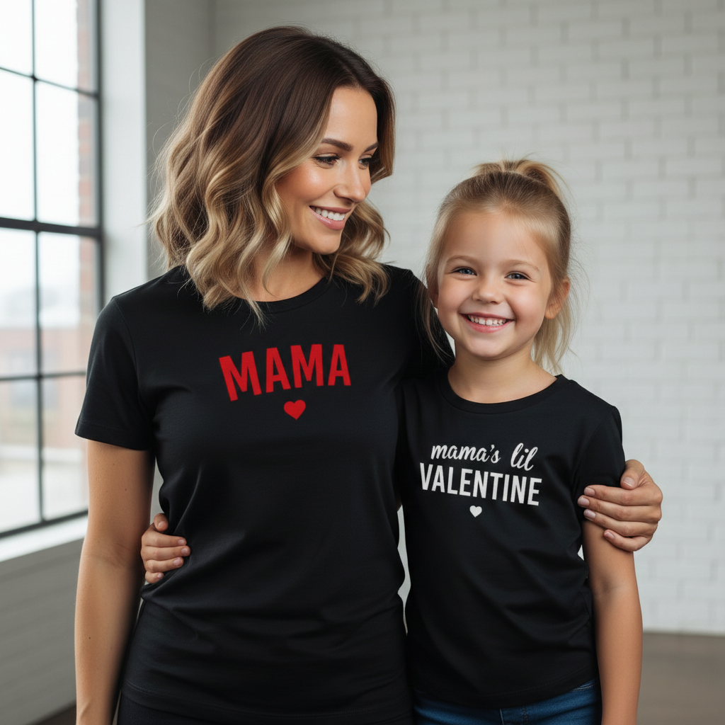 Mama & Mama's Lil Valentine - T-Shirt & Bodysuit / T-Shirt - (Sold Separately)