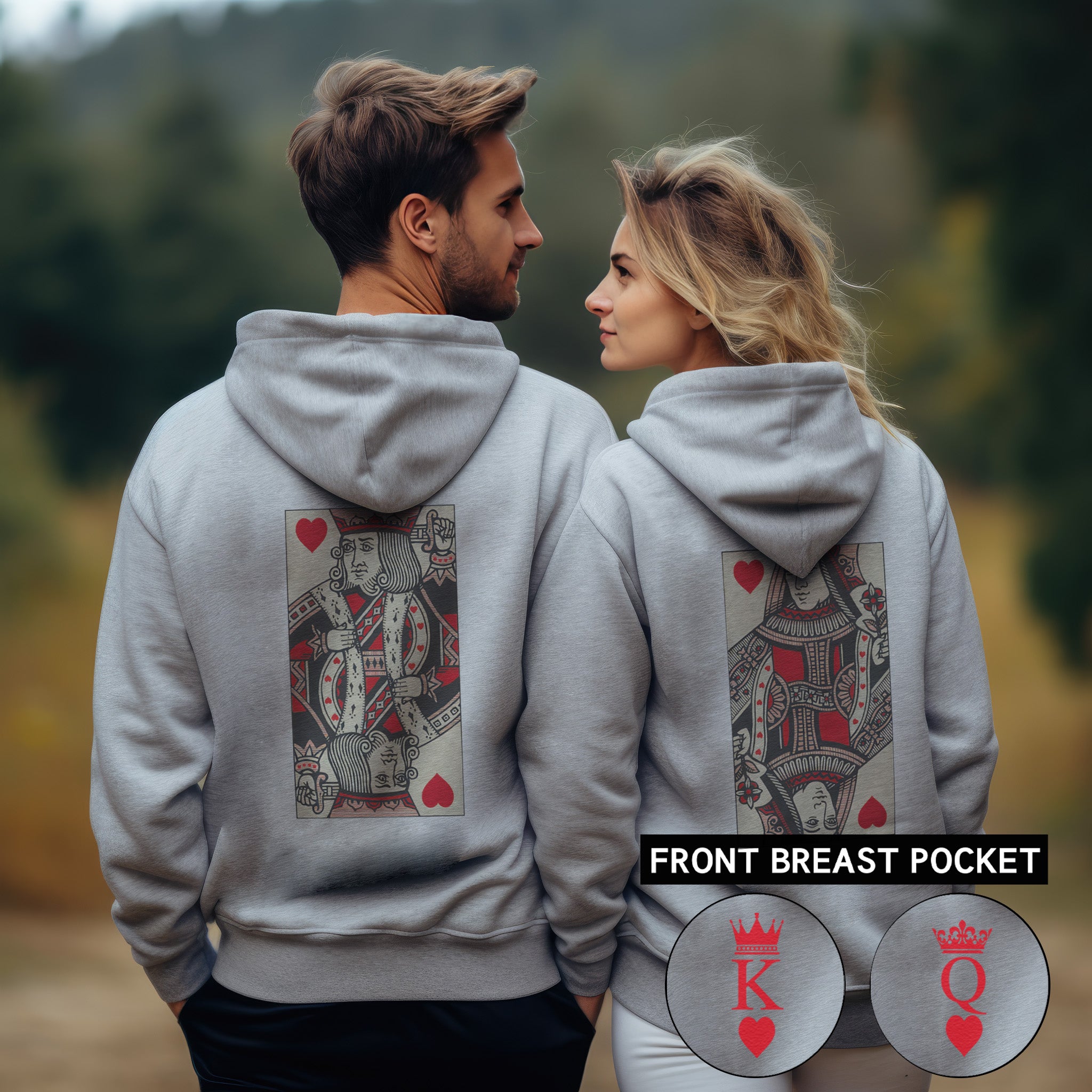 King & Queen Deck of Cards - Hoodie Couple Gift Set - (Sold Separately)