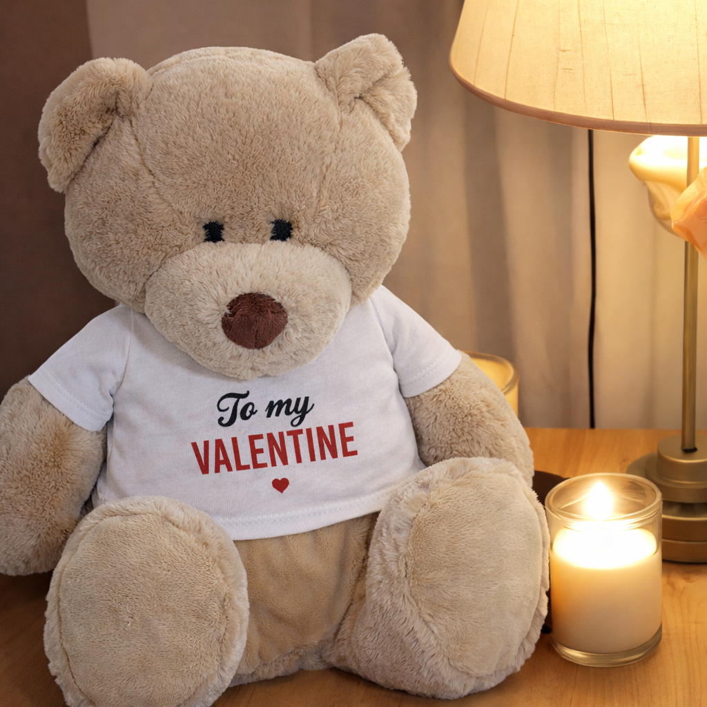 To My Valentine - Teddy & Teddy T-Shirt Message