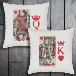 King & Queen Cushions Set - Printed Cushion Cover