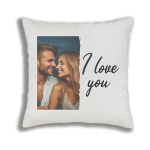 PERSONALISED Photo & Text - 'I Love You' - Printed Cushion Cover