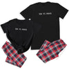 PERSONALISED Roman Numerals Date - Couples Matching Pyjamas - Top & Tartan PJ Bottoms - (Sold Separately)