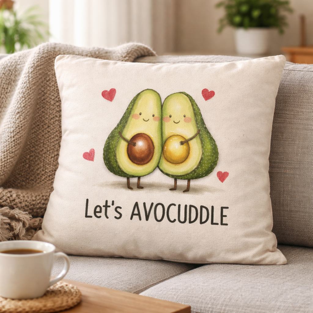 Let's AVOCUDDLE - Printed Cushion Cover
