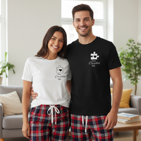 You Complete Me - Couples Matching Pyjamas - Top & Tartan PJ Bottoms - (Sold Separately)