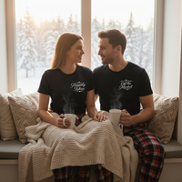 Happily Taken and Off The Market - Couples Matching Pyjamas - Top & Tartan PJ Bottoms - (Sold Separately)