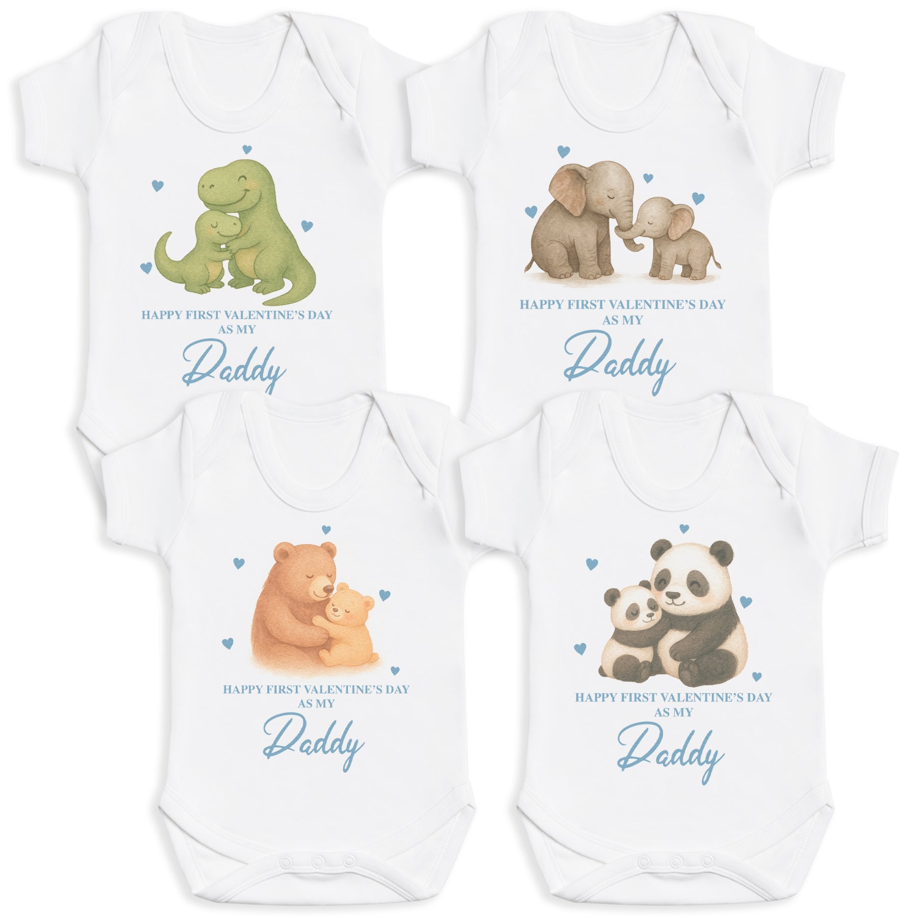 Happy First Valentine's Day As My Daddy - Baby Bodysuit