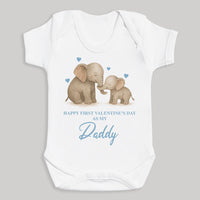 Happy First Valentine's Day As My Daddy - Baby Bodysuit