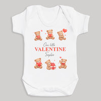 PERSONALISED Our Little Valentine & Name - Baby Bodysuit