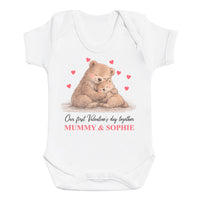 PERSONALISED Our First Valentine's Day Together & Names - Baby Bodysuit