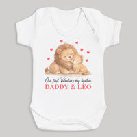 PERSONALISED Our First Valentine's Day Together & Names - Baby Bodysuit