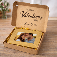 PERSONALISED Happy Valentine's Day Love - Wooden Photo Frame with Photo