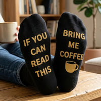 If You Can Read This Bring Me Coffee - Printed Funny Socks