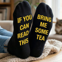 If You Can Read This Bring Me Tea - Printed Funny Socks