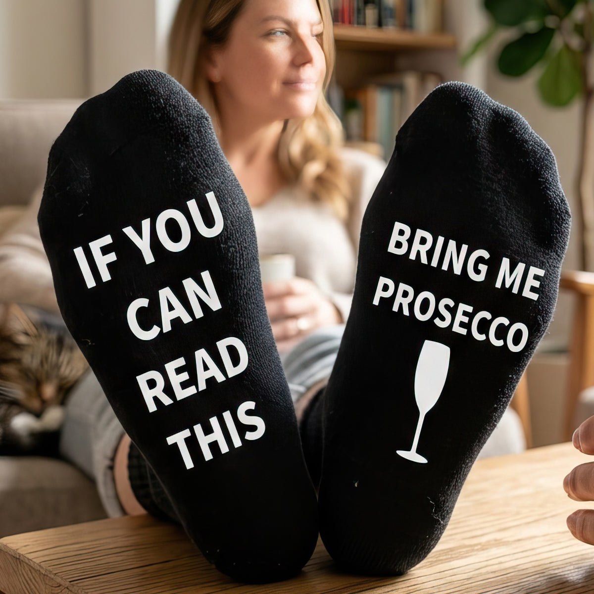 If You Can Read This Bring Me Prosecco - Printed Funny Socks