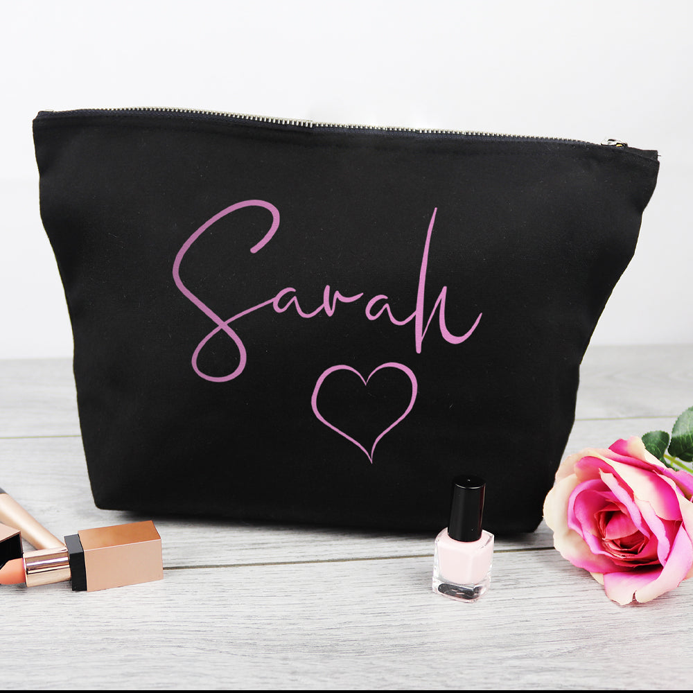 PERSONALISED Your Name - Canvas Accessory Make Up Bag
