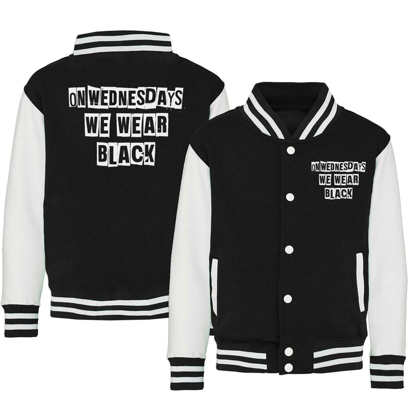 On Wednesdays We Wear Black - Adult & Kids Varsity Jacket