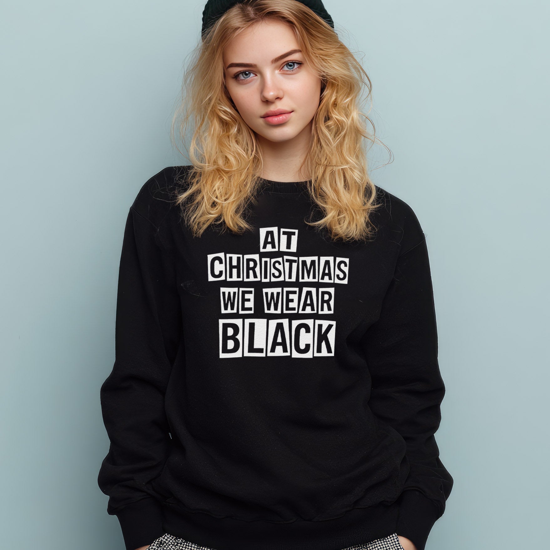 At Christmas We Wear Black - Adult & Kids T-Shirt, Sweater & Hoodie