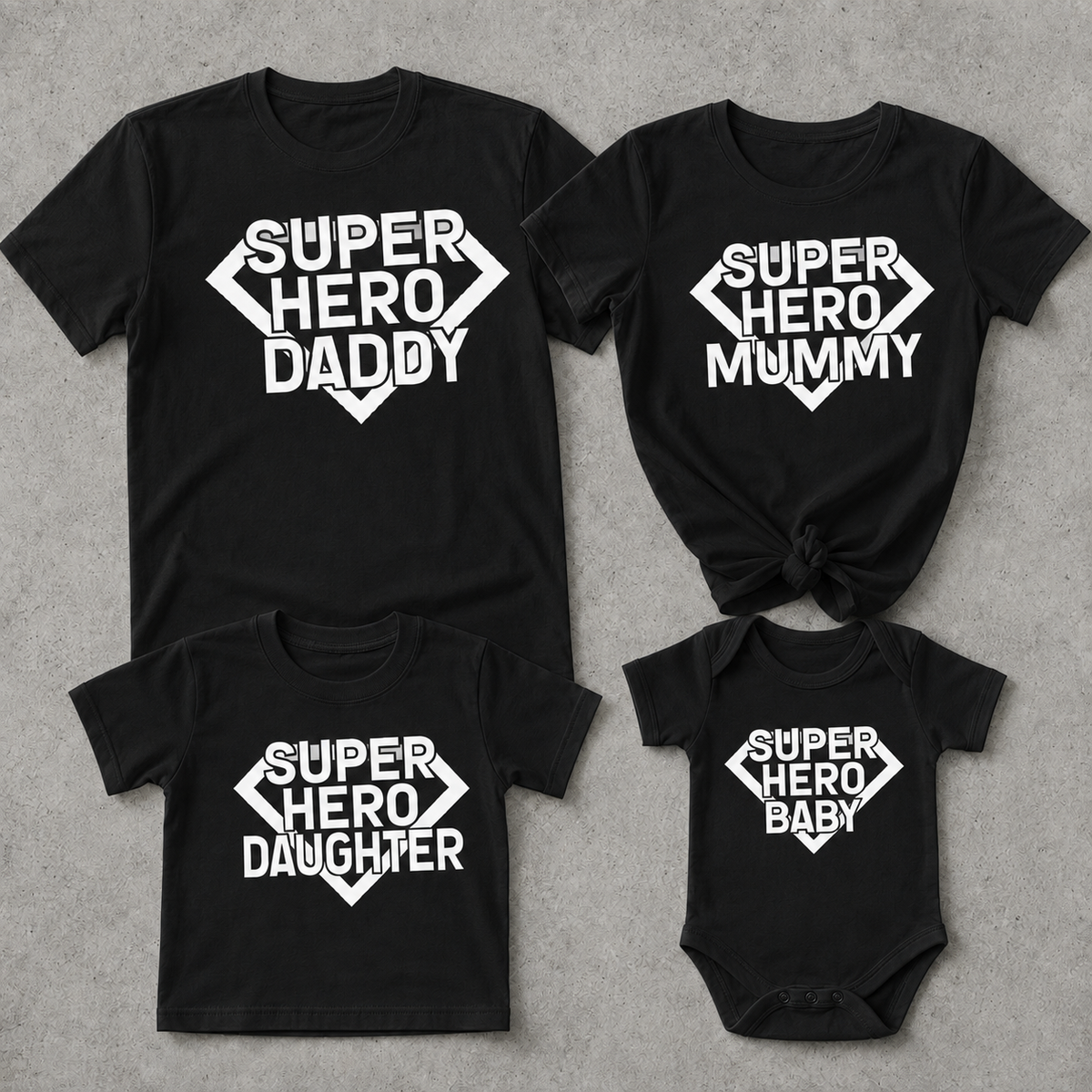 The Superhero Family Set - Whole Family Matching - Family Matching Tops - (Sold Separately)