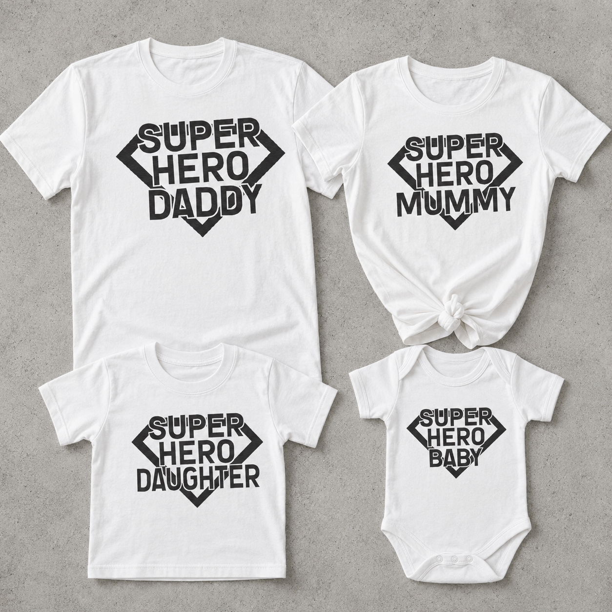 The Superhero Family Set - Whole Family Matching - Family Matching Tops - (Sold Separately)