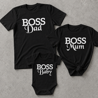 Boss Family - Whole Family Matching - Family Matching Tops - (Sold Separately)