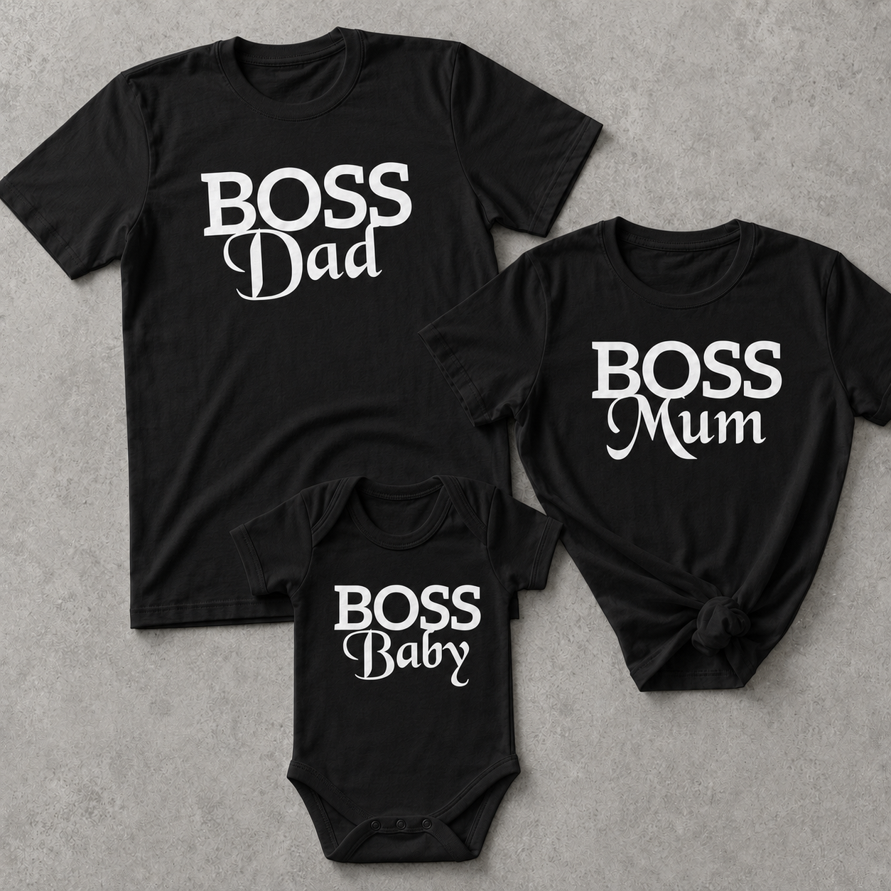 Boss Family - Whole Family Matching - Family Matching Tops - (Sold Separately)