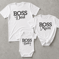 Boss Family - Whole Family Matching - Family Matching Tops - (Sold Separately)