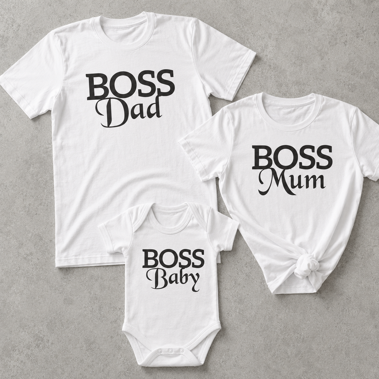 Boss Family - Whole Family Matching - Family Matching Tops - (Sold Separately)