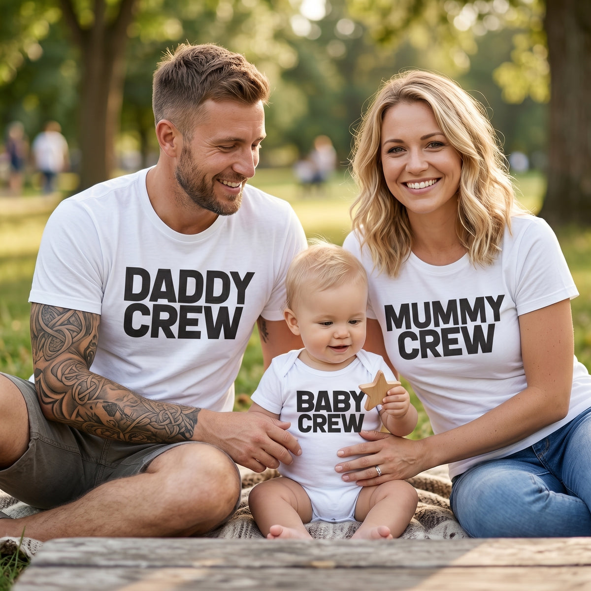 Daddy, Mummy & Baby Crew - Whole Family Matching - Family Matching Tops - (Sold Separately)