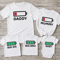 Family Battery Set - Whole Family Matching - Family Matching Tops - (Sold Separately)