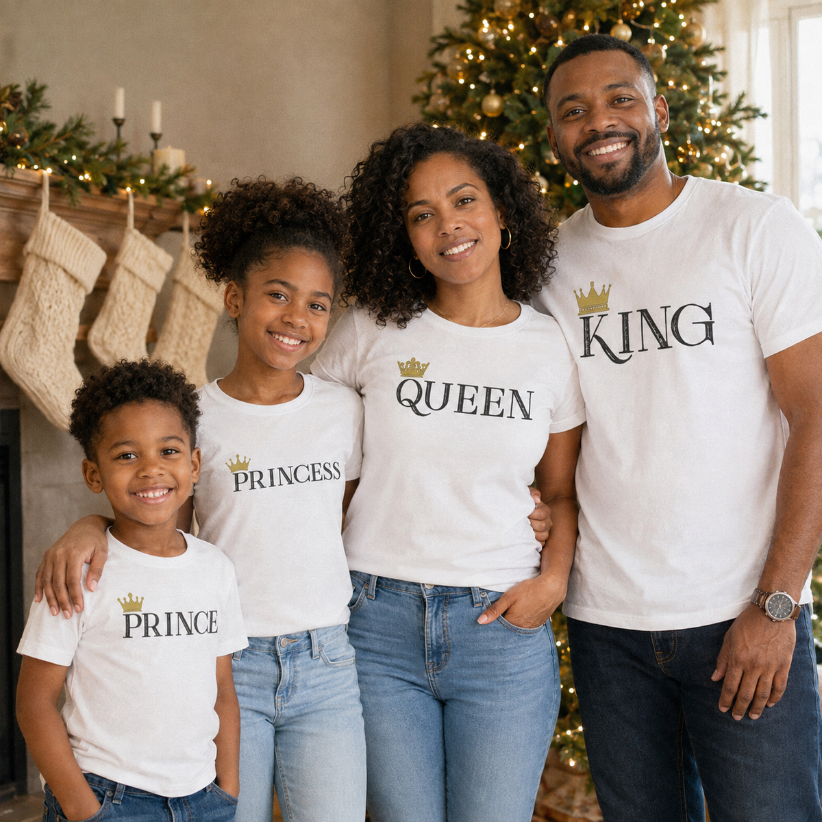 King, Queen, Prince & Princess - Whole Family Matching - Family Matching Tops - (Sold Separately)