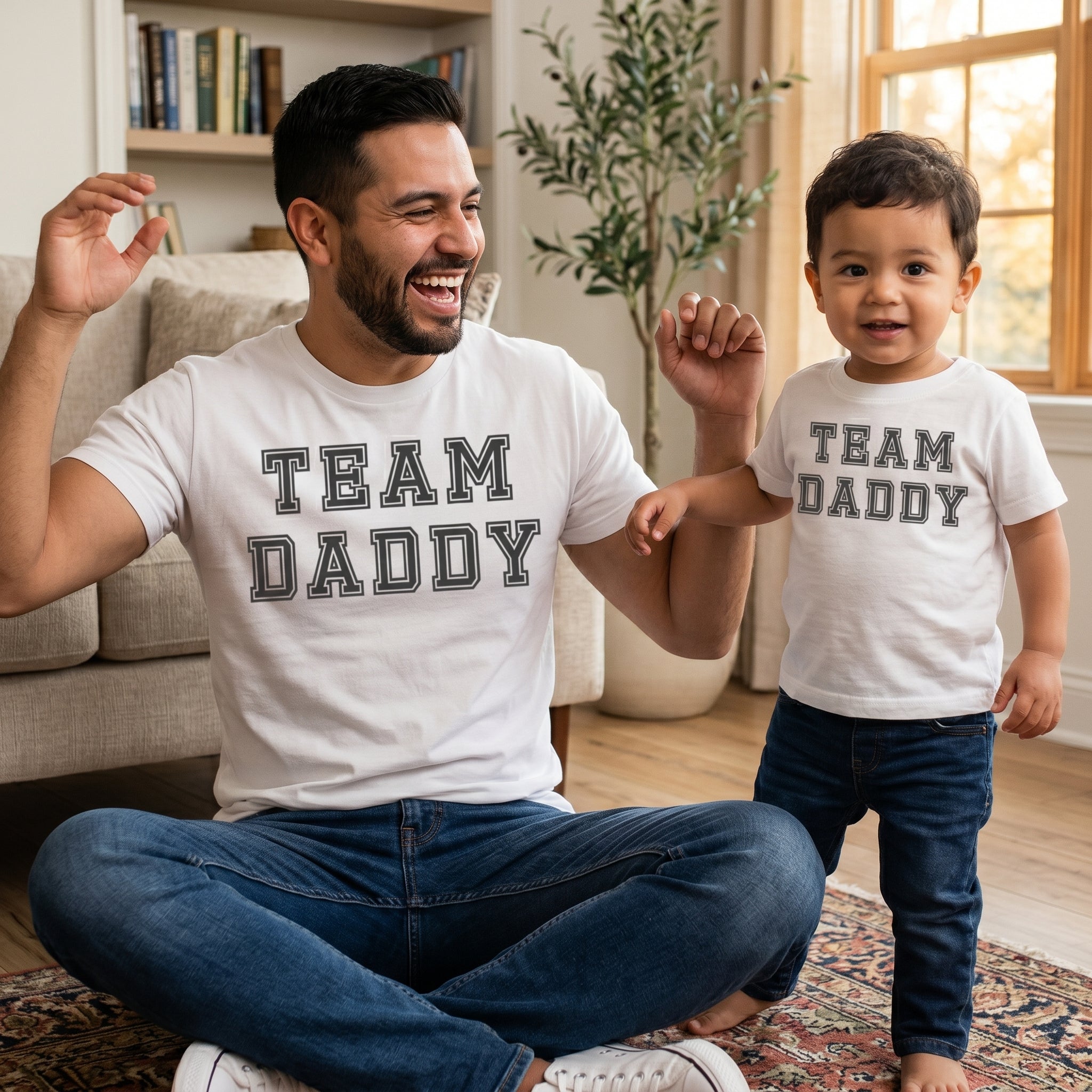 Team Daddy - Matching Set - Baby Bodysuit & Dad T-Shirt - (Sold Separately)