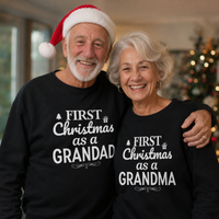 First Christmas as Grandad & Grandma - Christmas Jumper Sweatshirt - All Sizes - (Sold Separately)