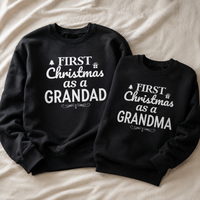 First Christmas as Grandad & Grandma - Christmas Jumper Sweatshirt - All Sizes - (Sold Separately)