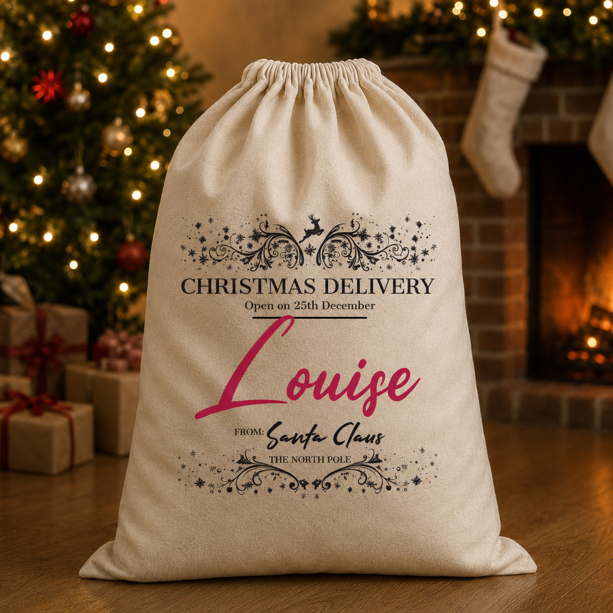 Personalisierte Weihnachtslieferung vom Weihnachtsmann - Weihnachtsmannsack
