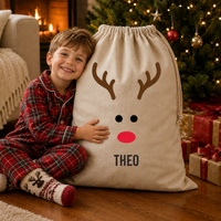 Personalised Name Reindeer Face - Christmas Santa Gift