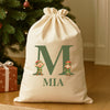 Personalised Christmas Elves Initial and Name - Christmas Santa Sack