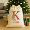 Personalised Christmas Tree Initial and Name - Christmas Santa Sack