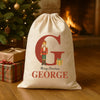 Personalised Christmas Soldier Initial and Name - Christmas Santa Sack
