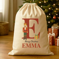 Personalised Christmas Soldier Initial and Name - Christmas Santa Sack