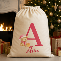 Personalisierter Weihnachtssack mit Initialen und Namen - Weihnachtsmannsack