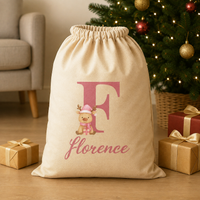 Personalisierter Weihnachtssack mit Initialen und Namen - Weihnachtsmannsack