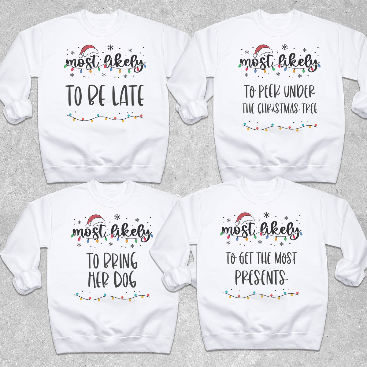 PERSONALISED Most Likely To ... - Christmas Jumper Sweatshirt - All Sizes