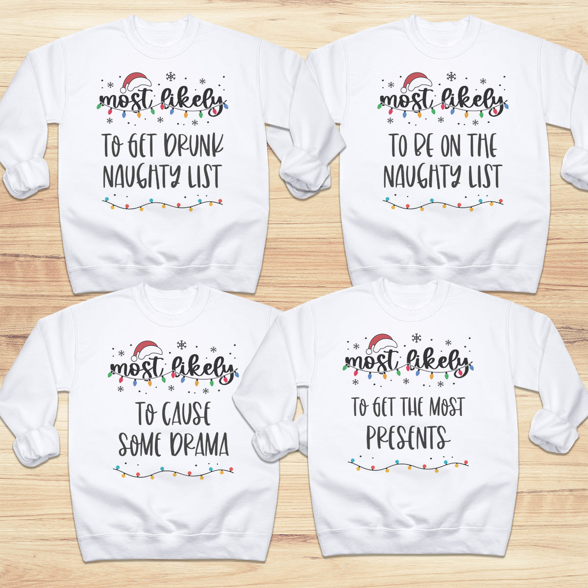 PERSONALISED Most Likely To ... - Christmas Jumper Sweatshirt - All Sizes